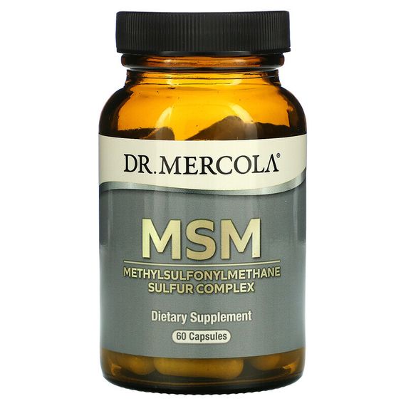Dr. Mercola, МСМ, комплекс метилсульфонилметана и серы, 60 капсул