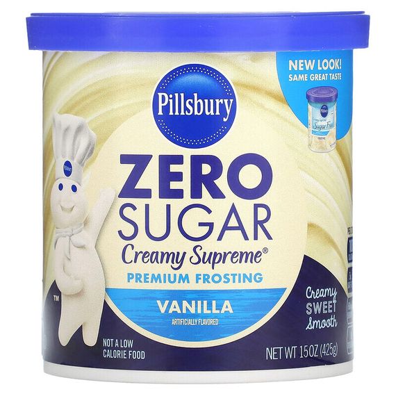 Pillsbury, Zero Sugar, Premium Frosting, Vanilla, 15 oz (425 g)