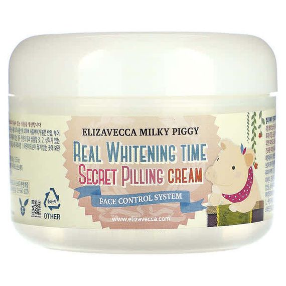 Elizavecca, Milky Piggy, Secret Pilling Cream, крем для пилинга кожи лица, 100 г (3,53 унции)