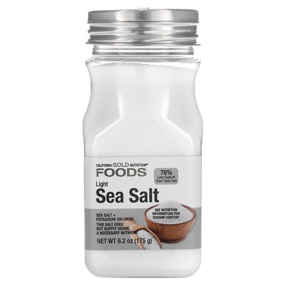 California Gold Nutrition, ЕДА - легкая морская соль, 175 г (6,2 унции)