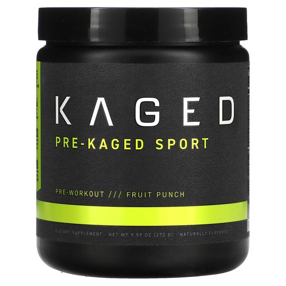 Kaged, PRE-KAGED, Sport, предтренировочный комплекс, фруктовый пунш, 272 г (9,59 унции)