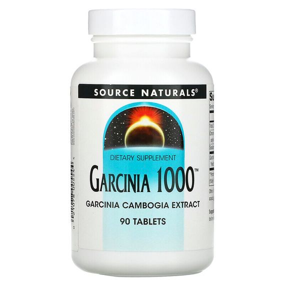 Source Naturals, Гарциния 1000 (Garcinia 1000), 90 таблеток
