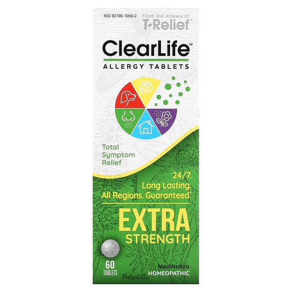 MediNatura, ClearLife, таблетки против аллергии с повышенной силой действия, 60 таблеток