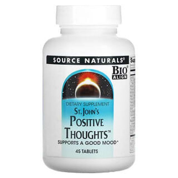 Source Naturals, St. John&#39;s Positive Thoughts, 45 таблеток