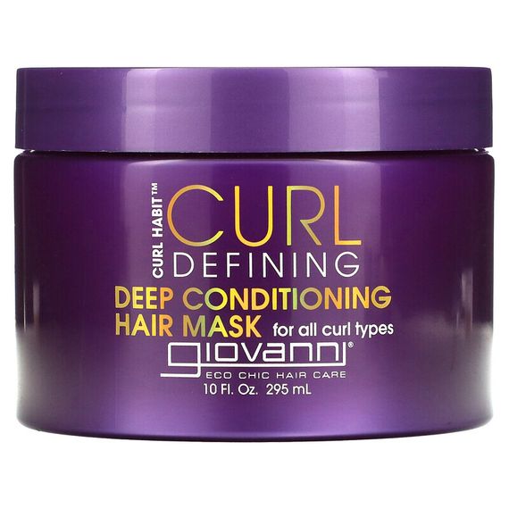 Giovanni, Curl Habit, маска для глубокого кондиционирования для определения локонов, для всех типов локонов, 295 мл (10 жидк. Унций)