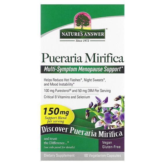 Nature&#39;s Answer, Pueraria Mirifica, 100 mg, 60 Vegetarian Capsules