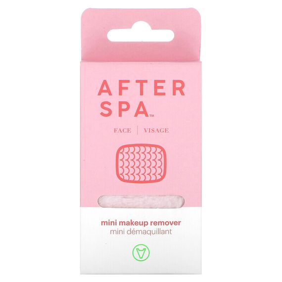AfterSpa, многоразовая салфетка для снятия макияжа, мини, розовая, 1 шт