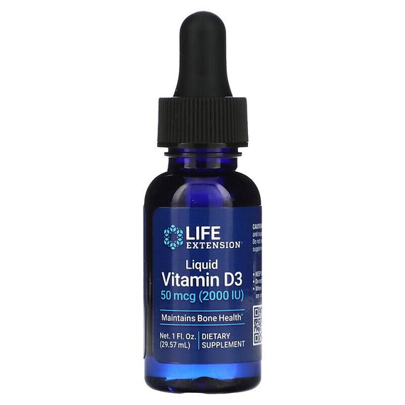 Life Extension, Liquid Vitamin D3, 50 mcg (2,000 IU), 1 fl oz (29.57 ml)