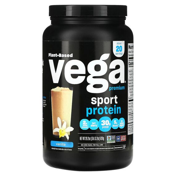 Vega, Sport, протеиновый порошок, со вкусом ванили, 828 г (29,2 унции)