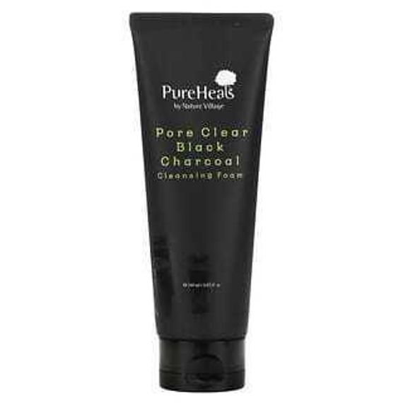 PureHeals, Pore Clear Black Charcoal, Cleansing Foam, 5.07 fl oz (150 ml)