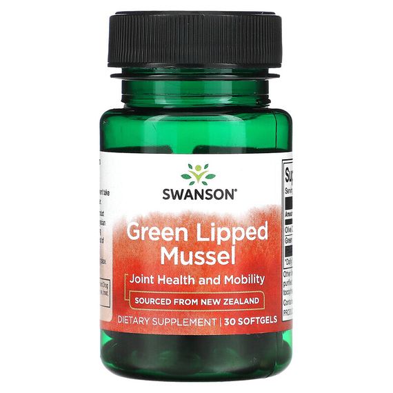 Swanson, Зеленые мидии, 30 мягких таблеток