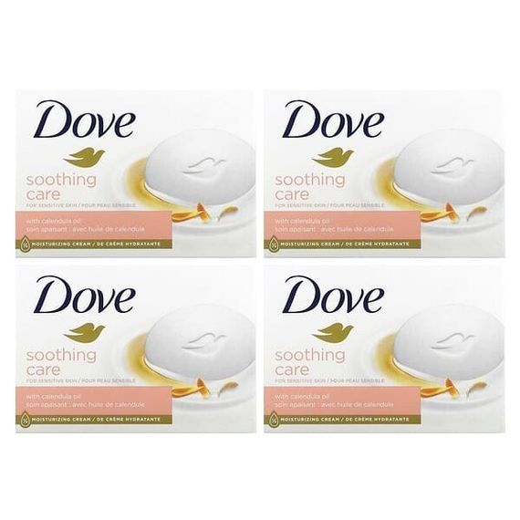 Dove, Успокаивающее мыло, 4 шт., 106 г (3,75 унции)