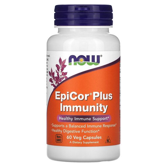 NOW Foods, EpiCor Plus Immunity, 60 растительных капсул