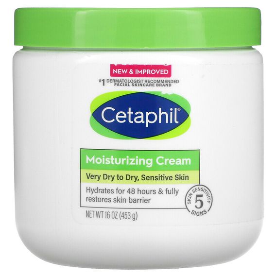 Cetaphil, Увлажняющий крем, для очень сухой и сухой, для чувствительной кожи, 453 г (16 унций)