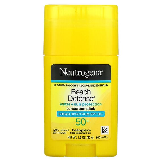 Neutrogena, пляжная защита, солнцезащитное средство в виде стика, SPF 50+, 42 г (1,5 унции)