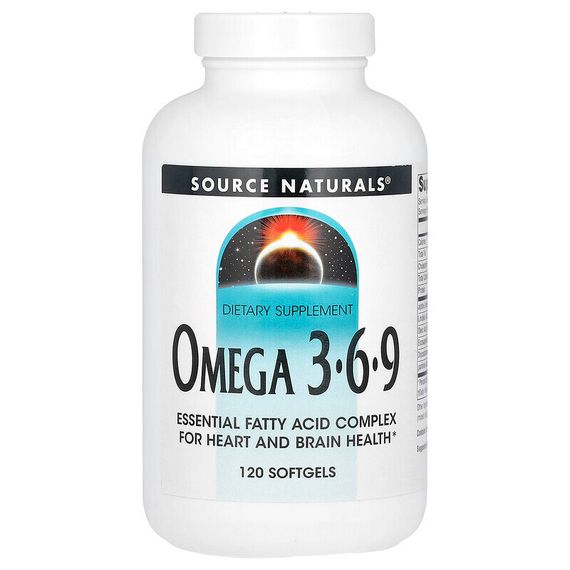 Source Naturals, Omega-3, 6, 9, 120 капсул