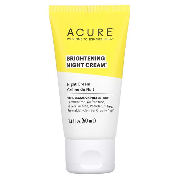 Acure, осветляющий ночной крем, 50 мл (1,7 жидк. унции)