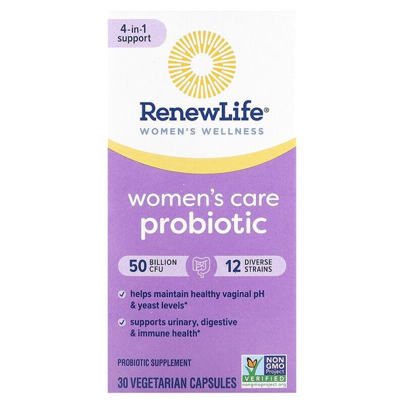 Renew Life, пробиотик для женского здоровья, 50 млрд КОЕ, 30 вегетарианских капсул
