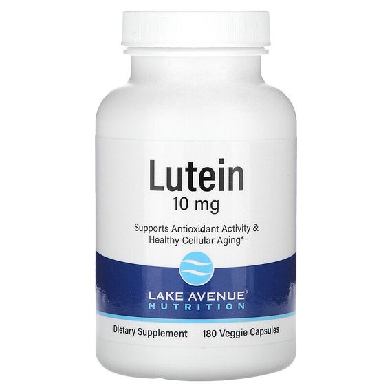 Lake Avenue Nutrition, лютеин, 10 мг, 180 растительных капсул