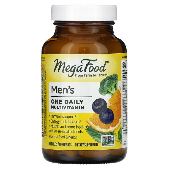 MegaFood, Men&#39;s One Daily, витамины для мужчин, 60 таблеток