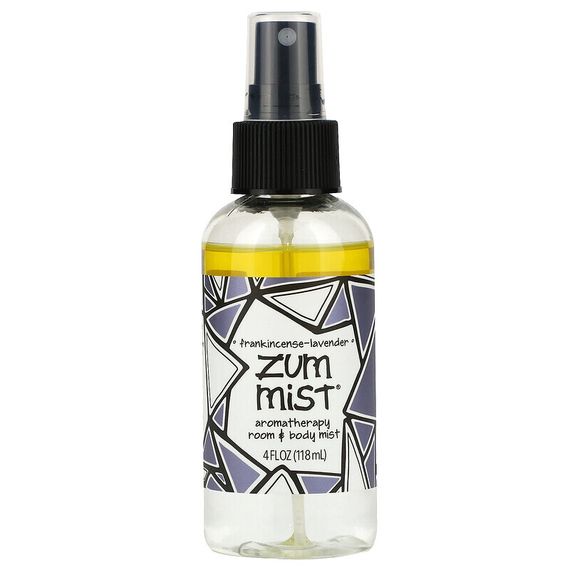 ZUM, Zum Mist, ароматерапевтический спрей для комнаты и тела, ладан и лаванда, 118 мл (4 жидк. Унции)